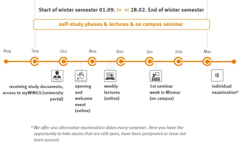 Master Lighting Design timetable | WINGS-Fernstudium